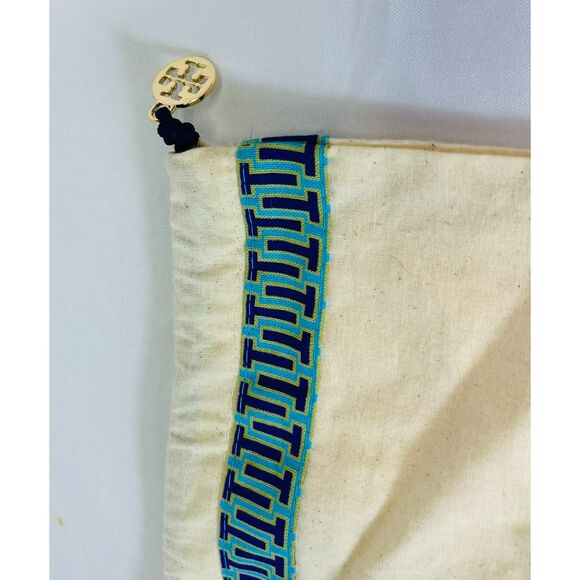 Tory Burch Dust Bag Drawstring Cloth Logo Charm Storage Purse Authentic 12 x 14 - Picture 3 of 5